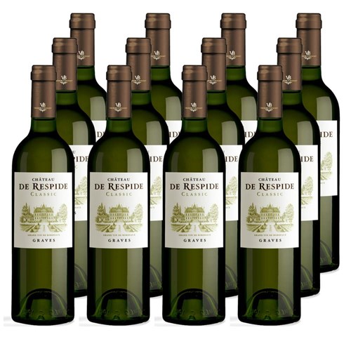Case of 12 Chateau De Respide Bordeaux Blanc 75cl White Wine